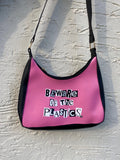 "Beware Of The Plastics" Hand Painted Shoulder Bag