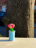 Tiny Clay Tulips (in vase)