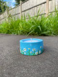 Set of 3, handmade, clay tea-light holders