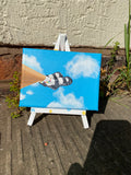 ♡ 16x12cm Canvas Painting w/ painted easel ♡